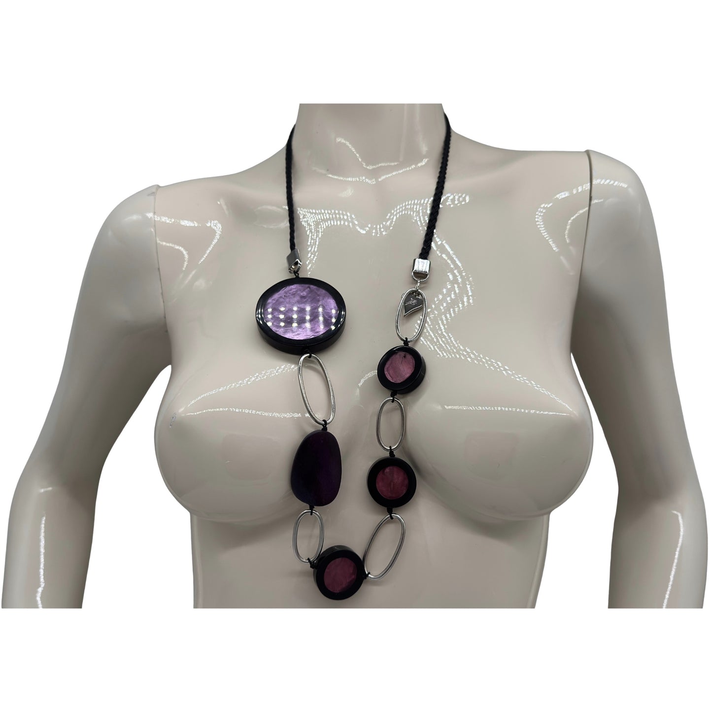 Halskette Luminara Capiz (flieder)